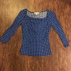 Michael Kors Blue and Black Top